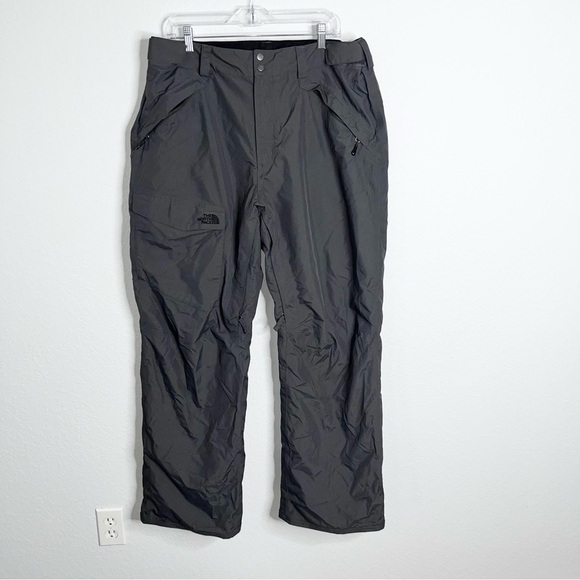 The north face ski pants mens XL snowboard Hyvent waterproof Gray Lined - Picture 1 of 14